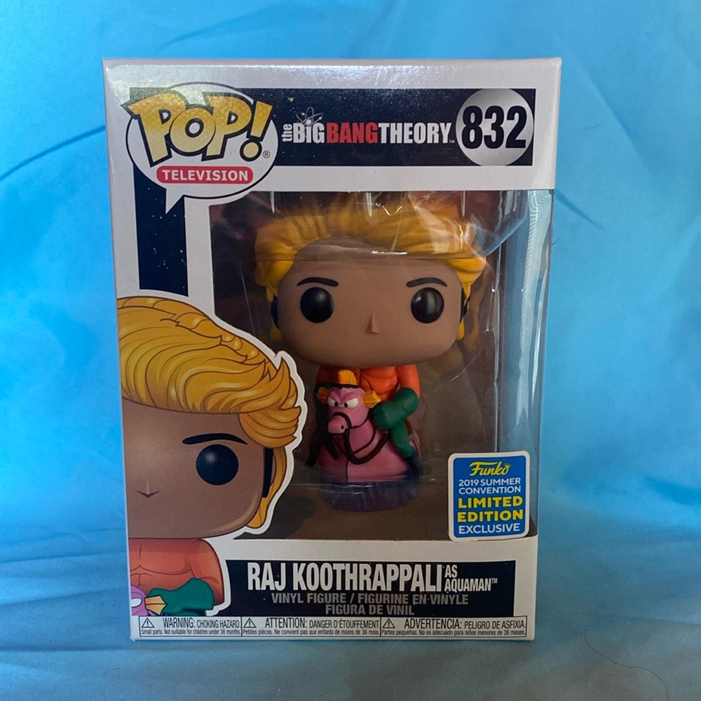 Raj Koothrappali as AquaMan BBT Exclusive Funko POP! - NIB!!